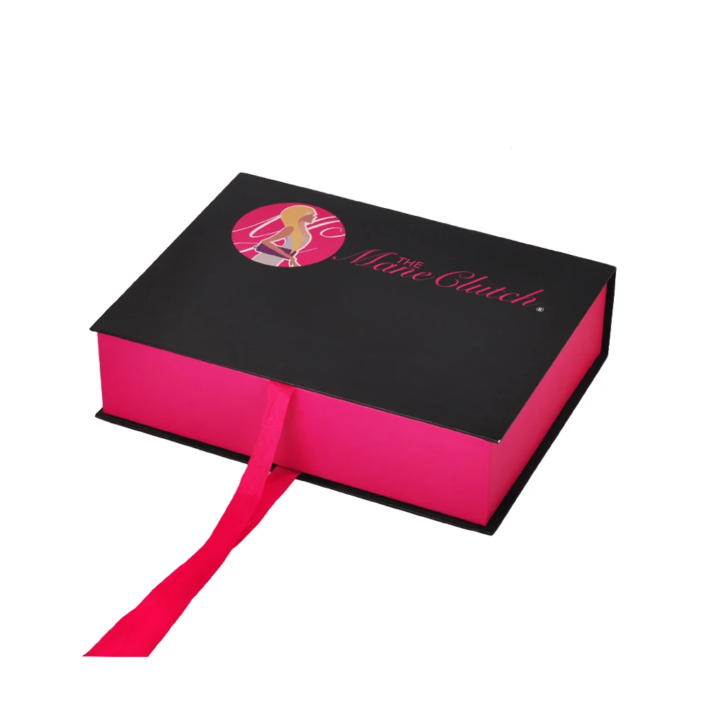 Custom UV Coating Luxury Magnetic Kraft Paper Wig Box Packaging Boxes for Gift