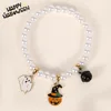 Pearl Pumpkin Halloween Pet Bead Collar
