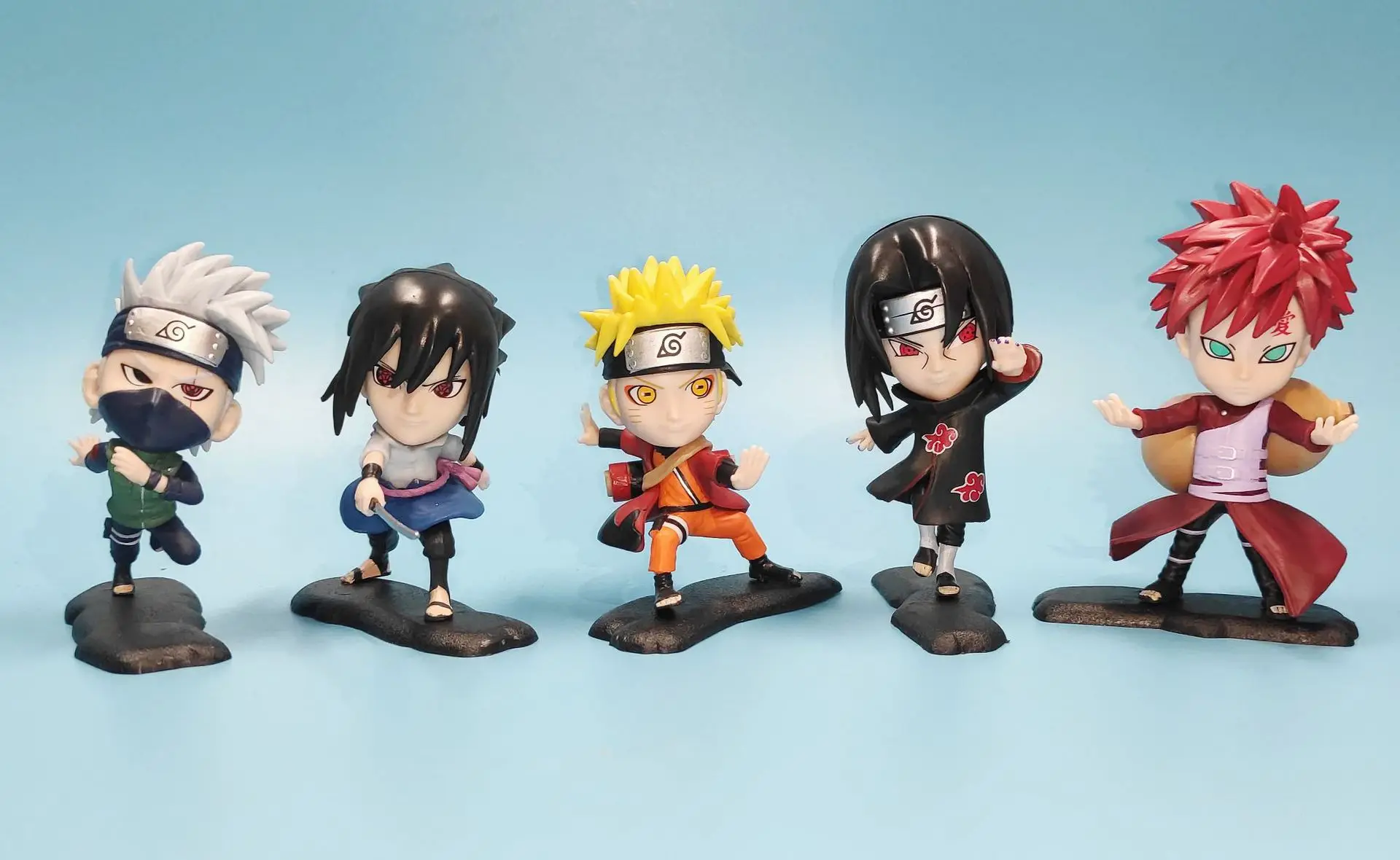 Anime cartoon 6 hatake kakashi figure dolls per set mini 3D pvc decoration Hokage action figure toys for gift