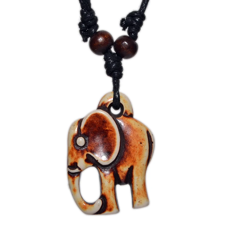 Fx019 Vintage Necklace Indian Elephant 