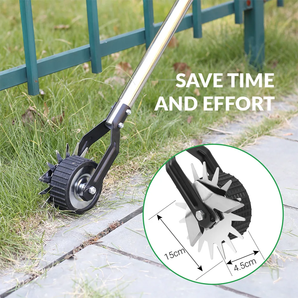 Manual Wheel Rotary Edger Sidewalk Garden Rolling Lawn Edger Manual