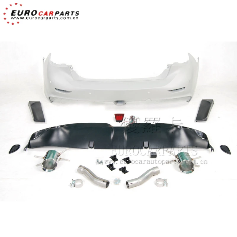 Q50 Body Kits Fit for  Q50 Eau Rouge Style PP Q50 Body Kits Front Bumper Rear Bumper Exhaust Tips Car Facelift Upgrade Body Part