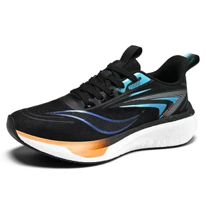 OEM Lightweight Men's Sports Shoes Breathable Casual Walking Running Chunky Lace-Up Sneakers Cushioning Checkered Autumn/Winter