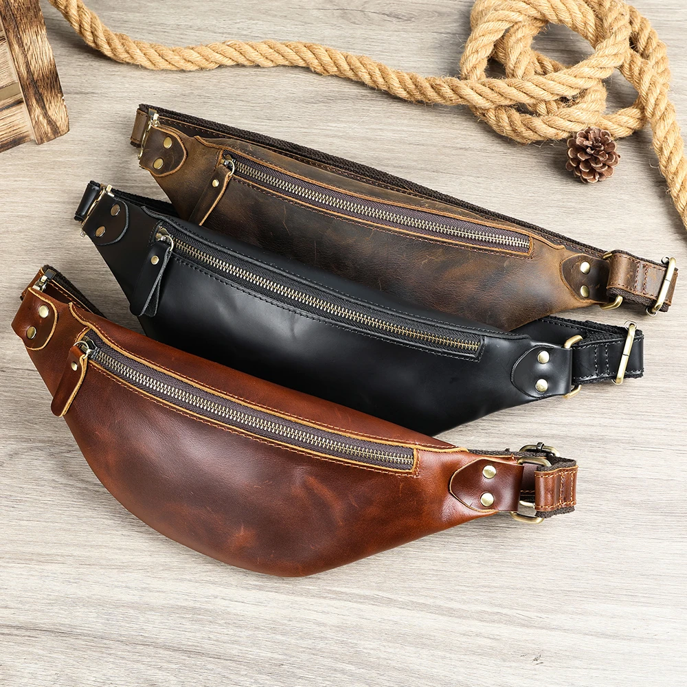 MARRANT Men's Genuine Leather Waist Bag - Durable & Stylish