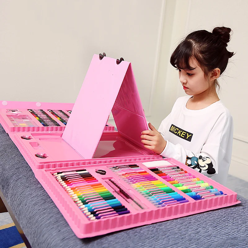 Wholesale 176-Piece Trifold Easel School Kids Stationery Drawing Art Set -  Buy Wholesale 176-Piece Trifold Easel School Kids Stationery Drawing Art Set  Product on