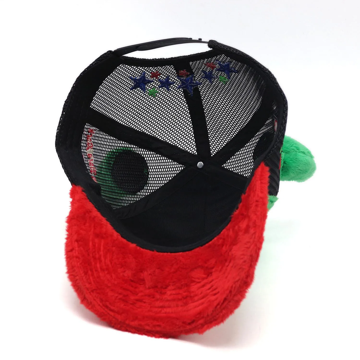 2023 Custom Cute Devil Embroidery Logo 5 Panel Chapeau Men Women Fuzzy