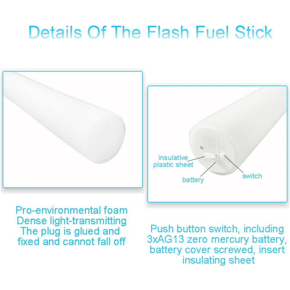 Custom Logo LED Light up Foam Glow Sticks Baton 3 Modes Colorful Flashing for New Year Back to School Christmas Parties