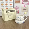 [Gift Box Set with Round Spoon] Hand-held Cup - Plum Blossom