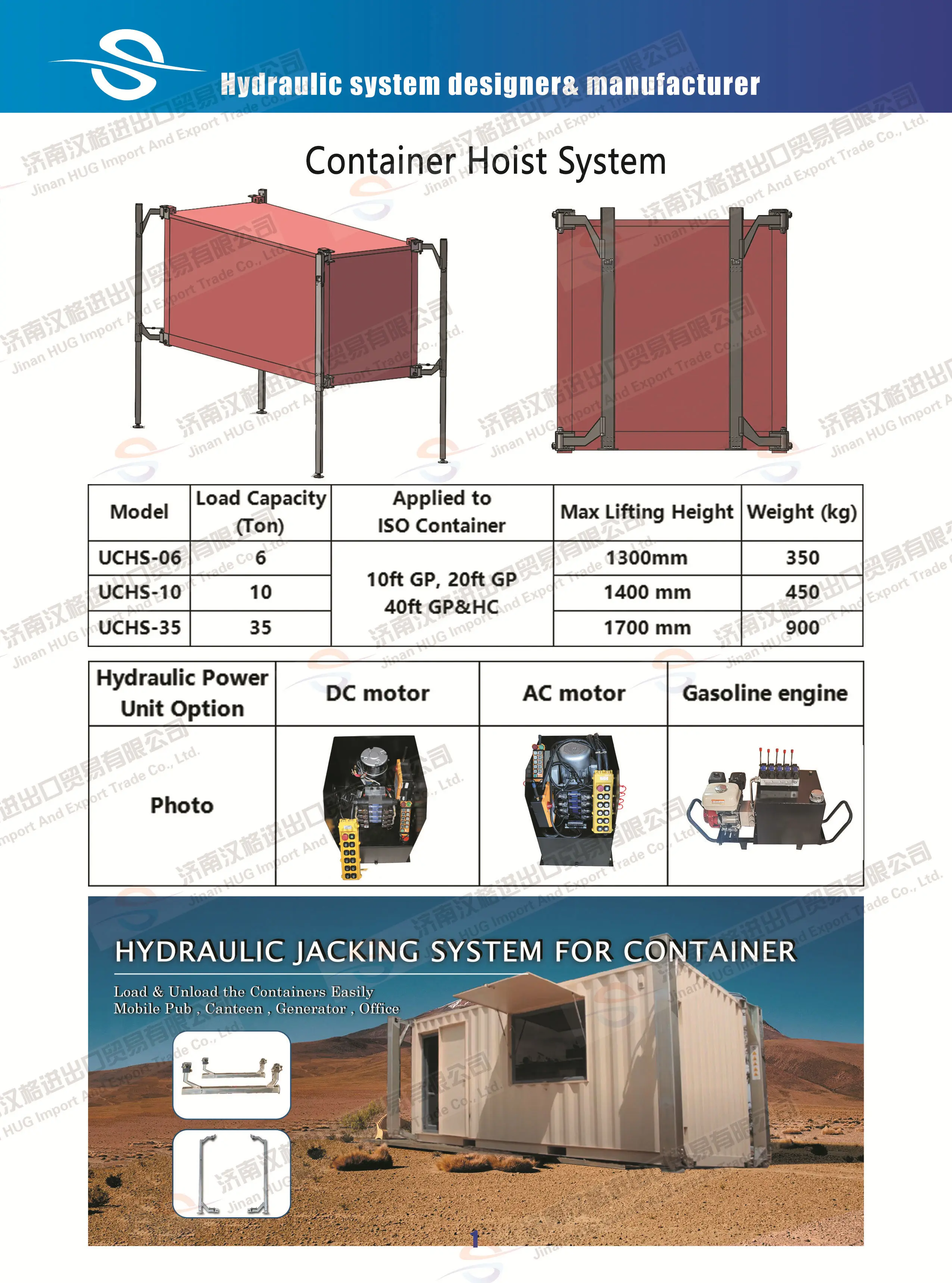 20 Ft 40 Ft Container Lifting Jacks System 40 Foot Container Lifting ...