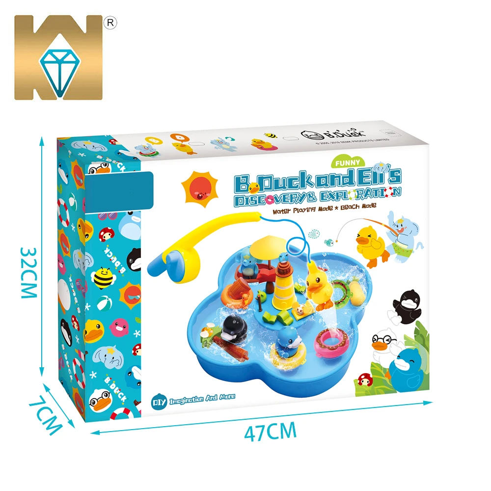 Игрушки KUNYANG, Детская летняя пляжная рыболовная утка, игра, электрическая вращающаяся детская рыболовная игрушка с песком