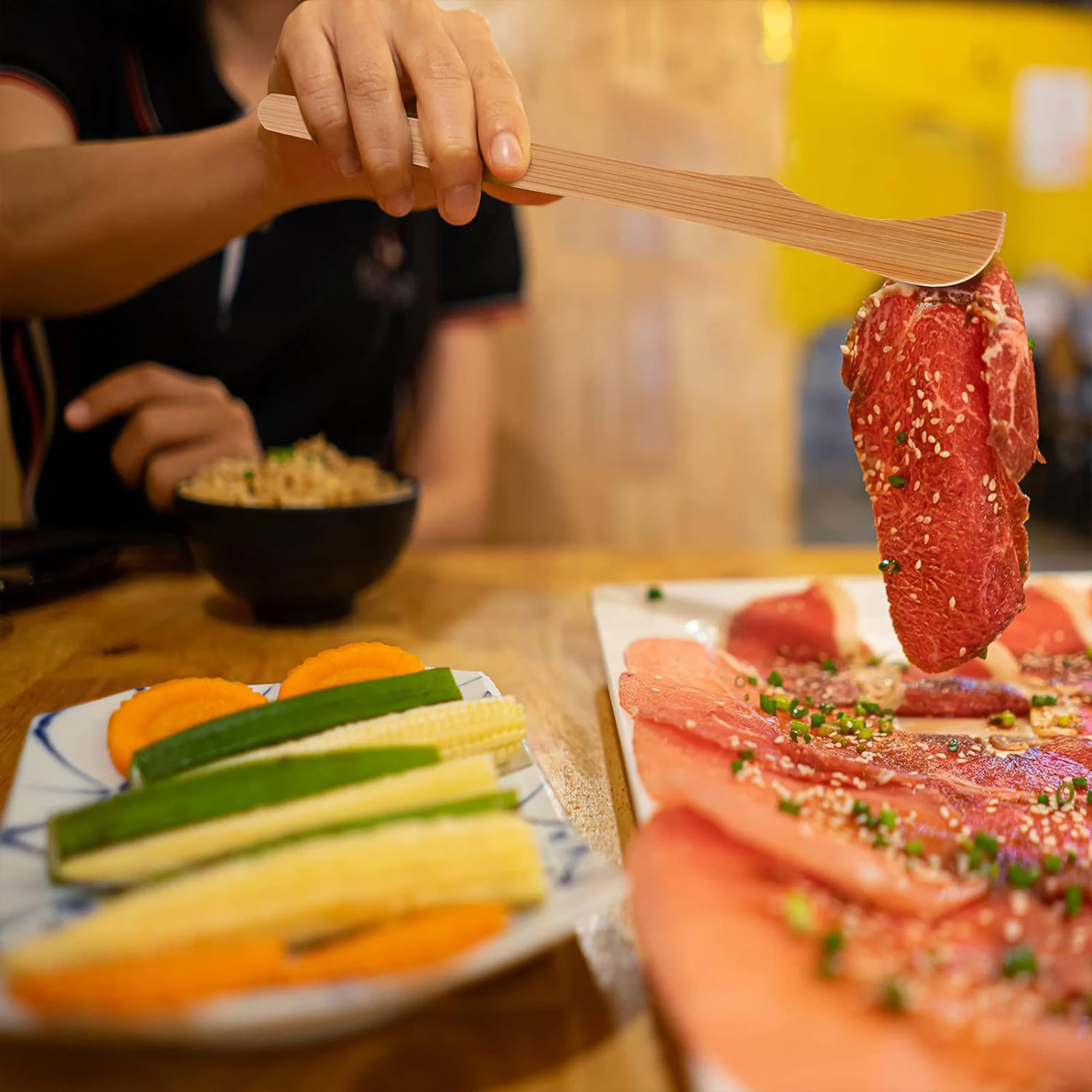 2024 Лидер продаж бамбуковые щипцы для тостов идеальная кухонная утварь сыра бекон Маффин фрукты хлеб-Ультра захват