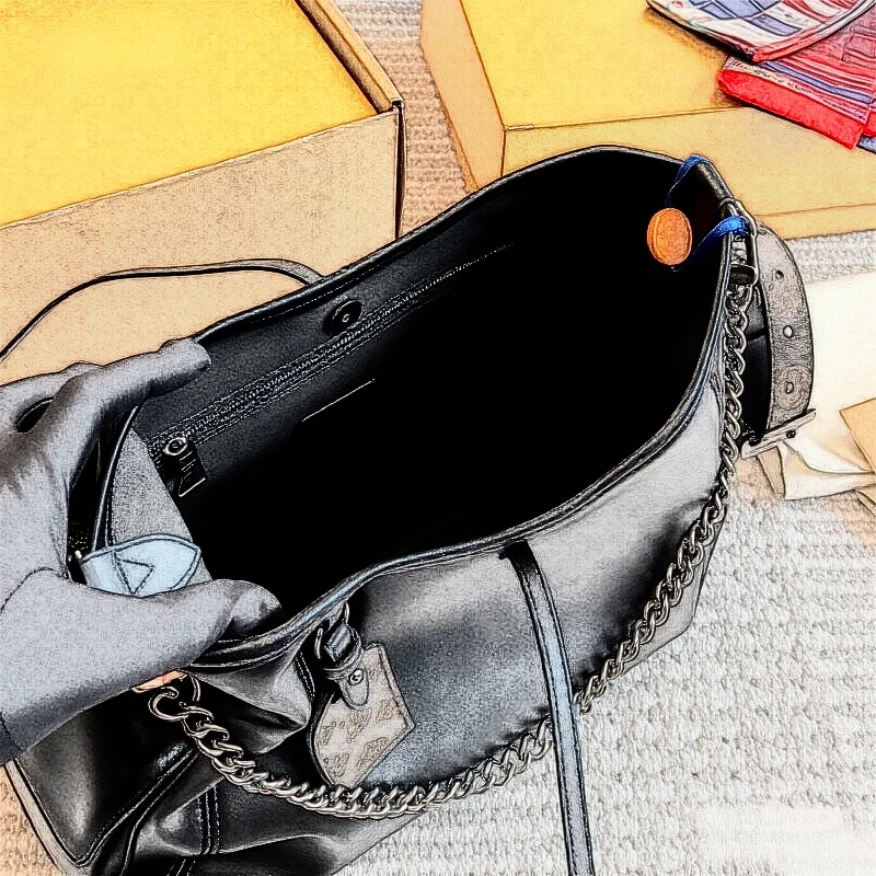 Hot-selling Women’s High-end Light Luxury Urban Minimalism Solid Color Tote Bag Large Capacity Commuting Genuine Leather Zipper