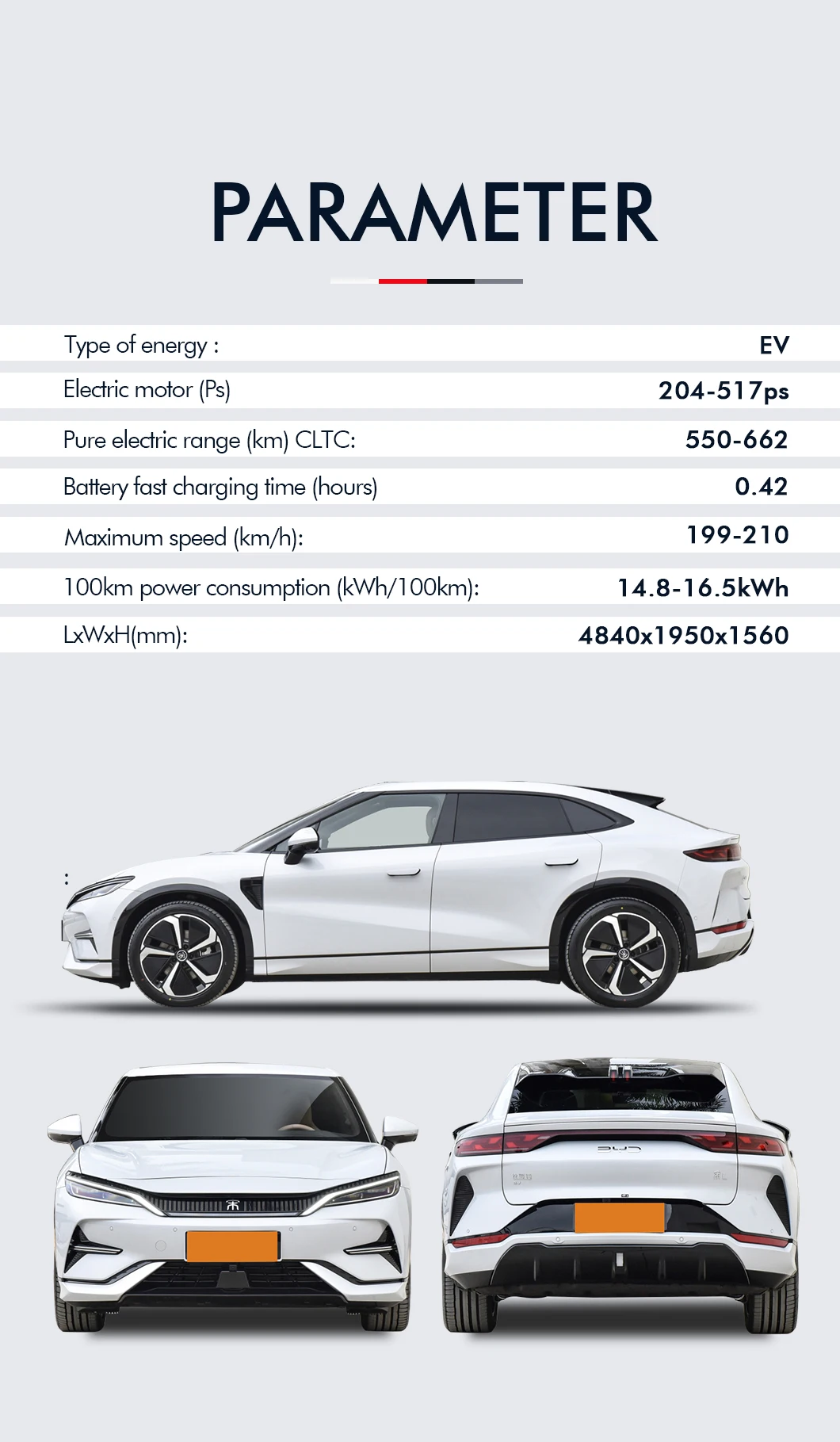 2024 New BYD Song L EV SUV China's Electric Trans Vehicle with 662KM Range 2WD & AWD Options details