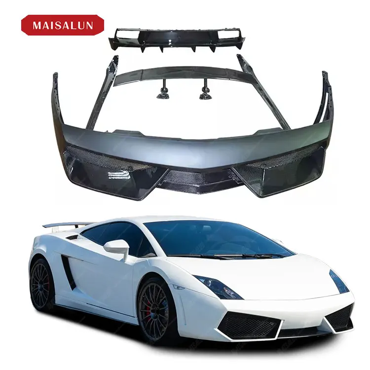 New Carbon Fiber Body Kit for Lamborghini Gallardo LP550 560 570 D Style Front Bumper Side Skirts Spoiler Diffuser Upgrade
