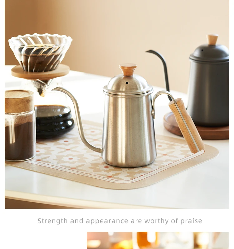 Siyue Black 650ml Kitchen Barista Tools Stainless Steel Coffee Pot