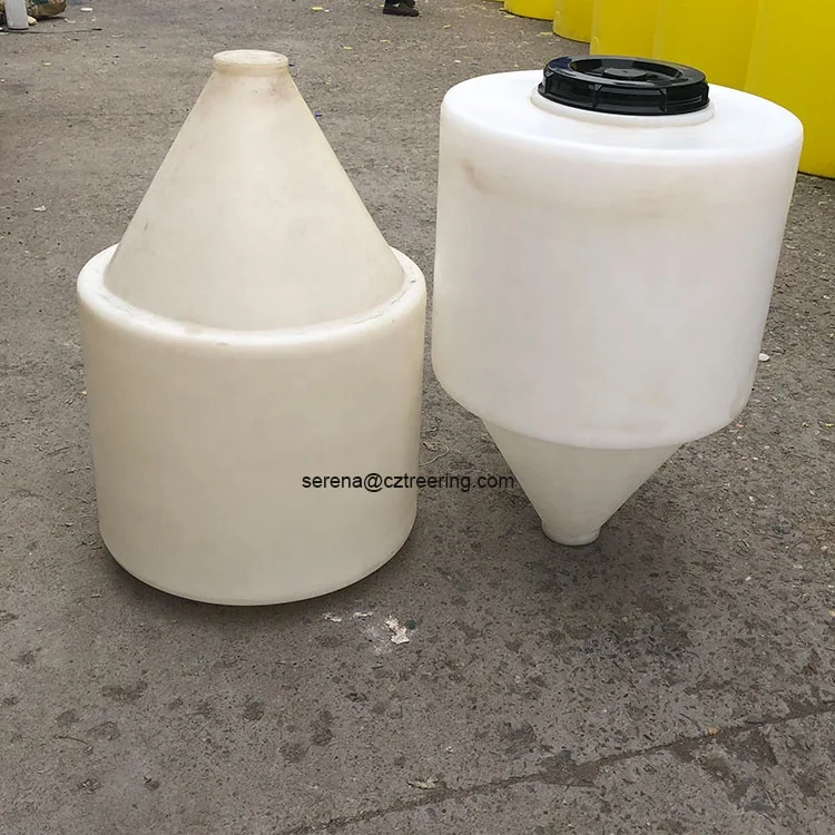 Roto-mold PE материал 100L круглые формы нижние конусы пластиковые резервуары для пивоваренного смешивания