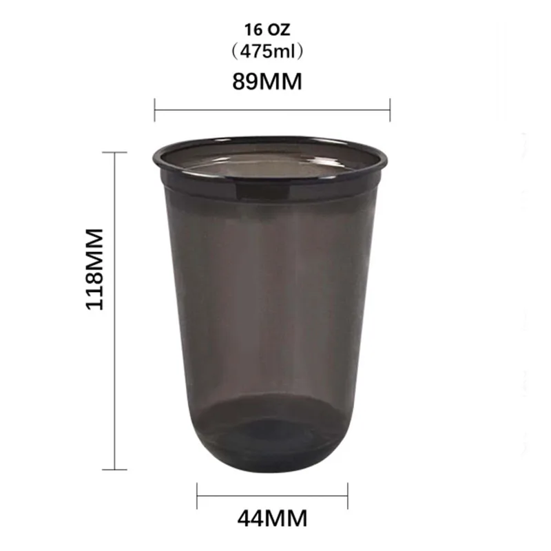 New Arrival Spot Single Layer Plastic Black Coffee Cold Drink Juice