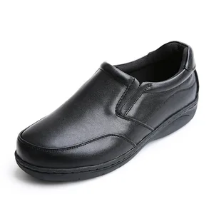 2608 Women and Man Comfort Anti-slip Black  Leather Chef Shoe