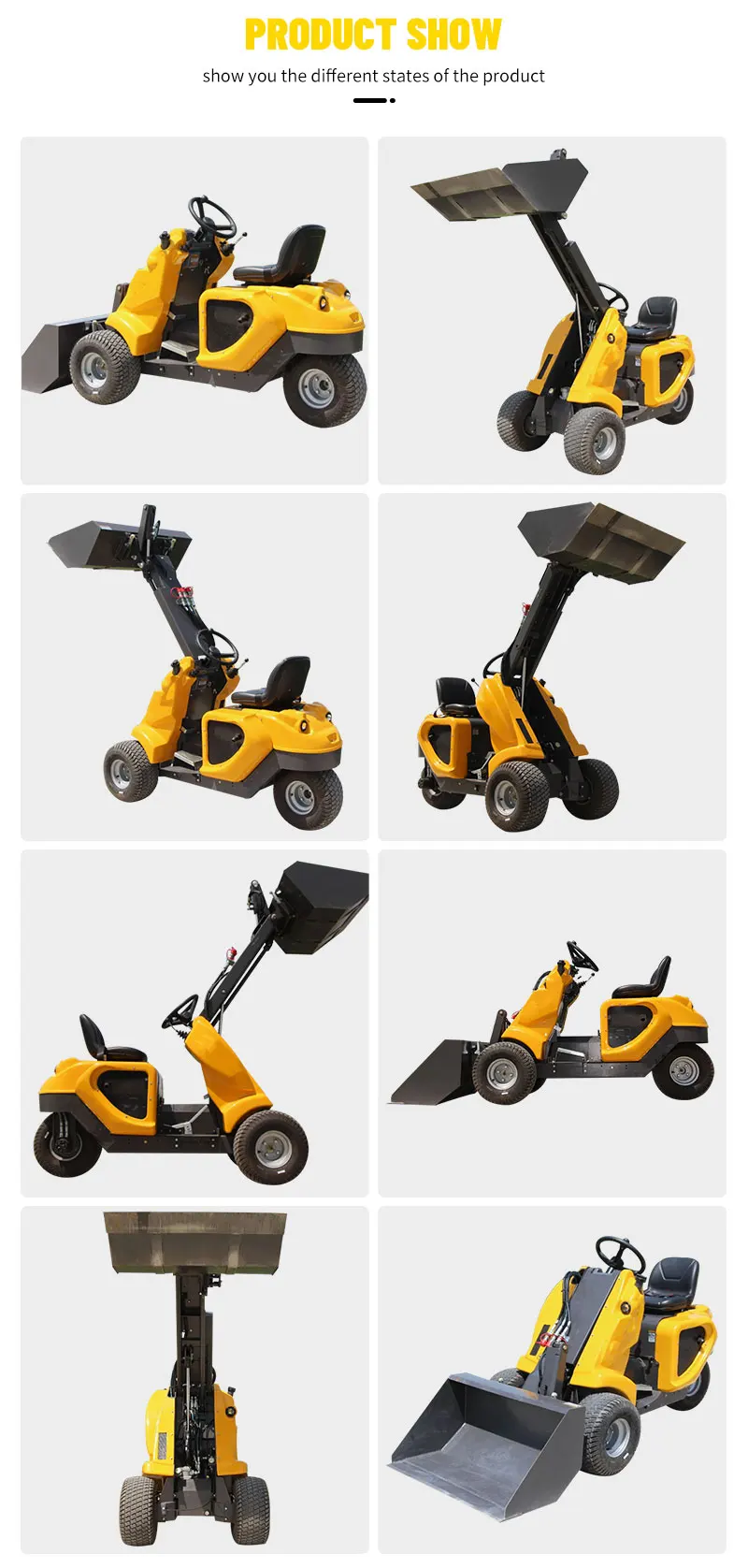 1.5 Ton Mini Three-wheel Skid Steer Loader - EPA Compliant Great for ...