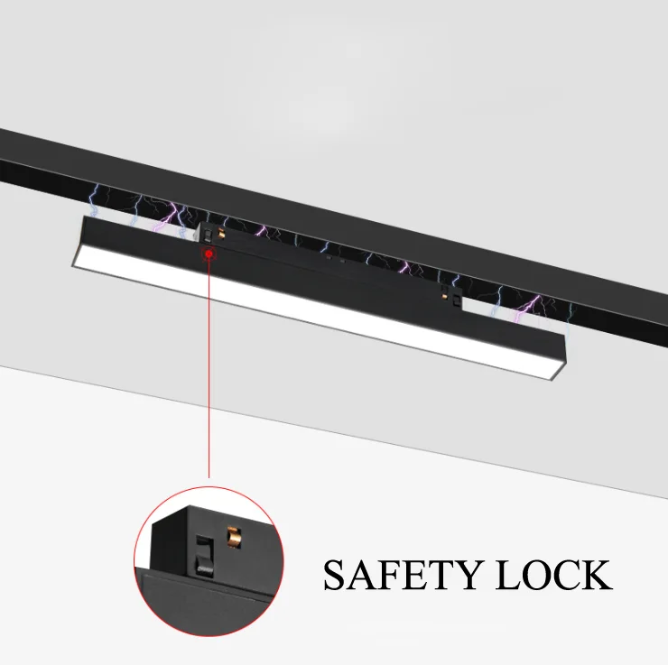 Черная Магнитная направляющая, магнитная направляющая, магнитная направляющая Стелла, магнитная трековая система, магнитная трековая направляющая, прожектор с подвеской