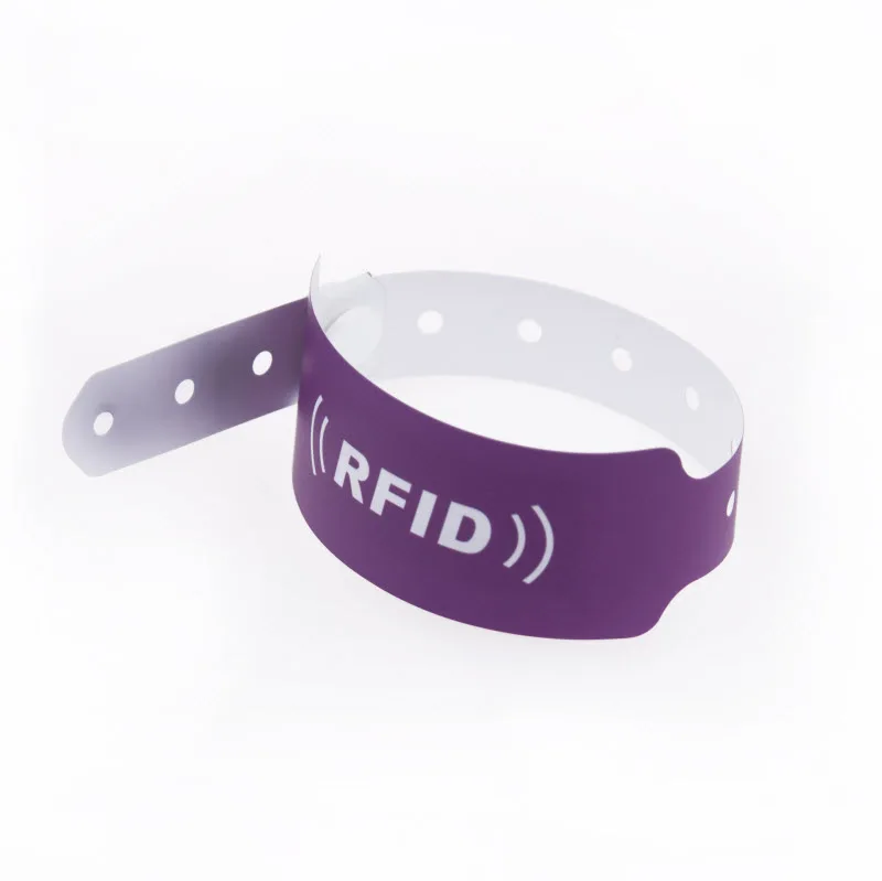 ISO14443A Compliant Asset Tags and Labels NFC Disposable PVC Wristband for Hotel Keyless Entry & Spa Services