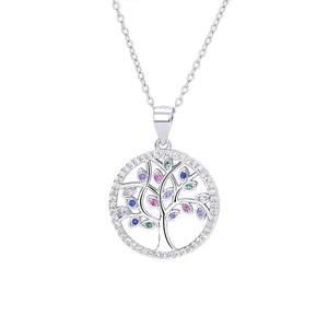 925 Sterling Silver Necklaces for Women,925 Silver Tree of Life Pendant Necklace Jewelry,rhodium Plated Necklace for Women