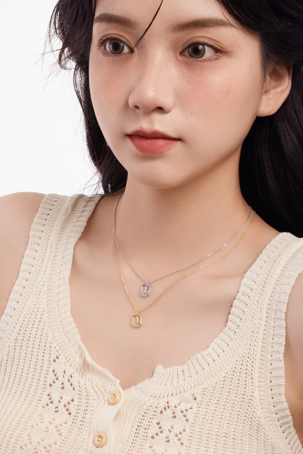 KAKODIY Rhodium 14K Gold Plated Initial Z Necklace Women's 5A Cubic Zirconia Alphabet Exquisite Necklace Alphabet Pendant Jewelry detail 2