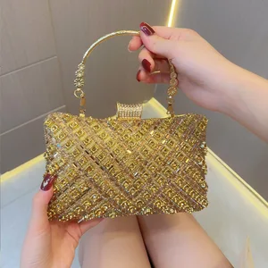 New Rhinestone Handbag Light Luxury Party Women's Bag High Quality Crossbody Bag with Chain