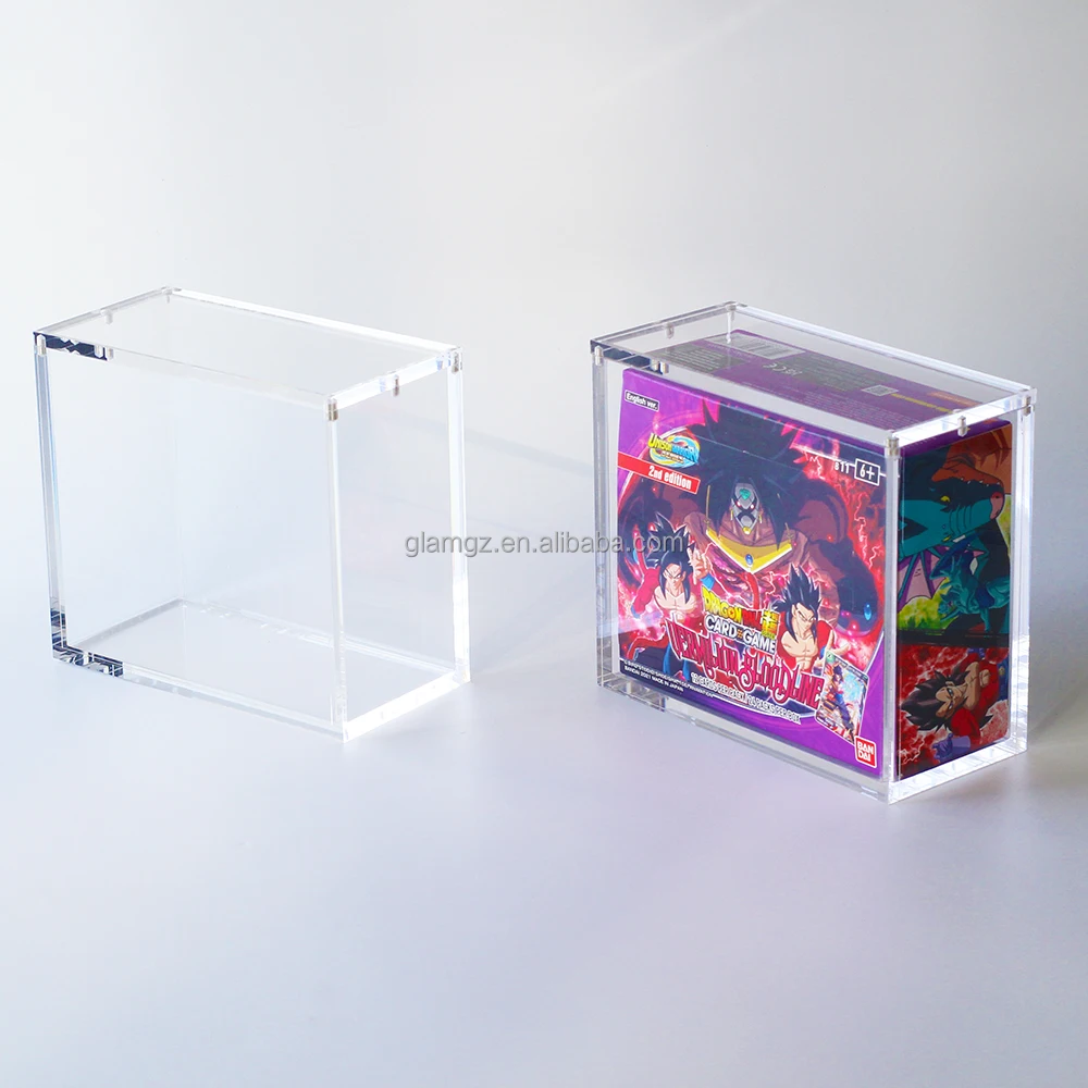 Transparent Acrylic Pokemon Etb Box Protector Elite Trainer Case Protector Display with Strong Magnet Top Lid