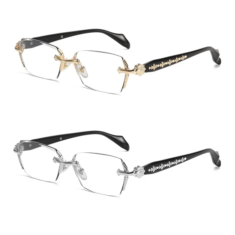 KL8013 1pc Rimless Squared Frame Blue Light Blocking Presbyopia Restoring Ancient Unisex aperçu 3