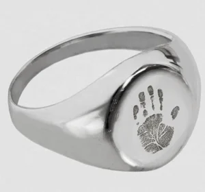 Homme Bagues En Argent Customized Palmprint Sterling Silver 925 Jewellery Cremation Urn Ring Ashes Finger Rings Memorial