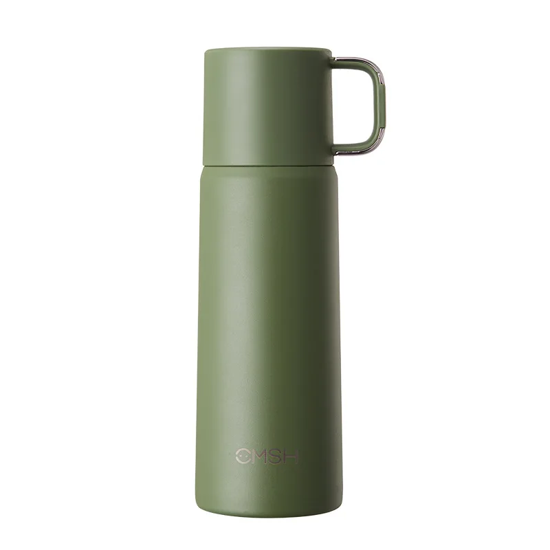 Fashion 304 Stainless Steel Thermos With Lid 18oz Large Capacity Portable Thermos Bottle Gift