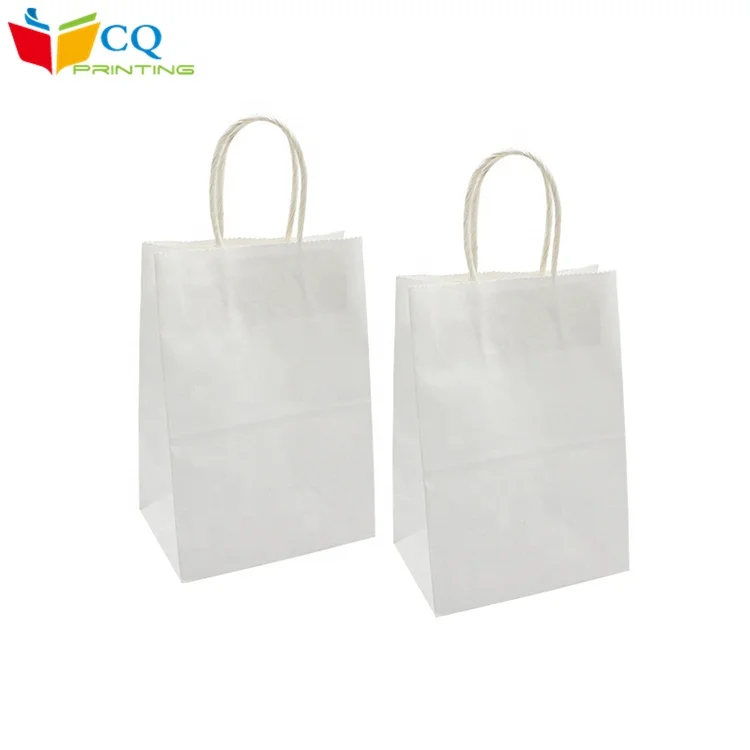 white paper craft bolsas