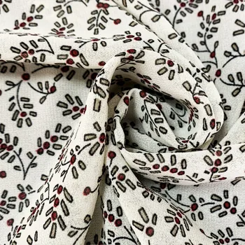 Hot sell Good Quality Polyester Chiffon Crepe Pleated Fabrics Printed Silk Chiffon Fabric For Lady Dress