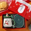 Caja de regalo termostática con tapa de silicona-estilo muñeco de nieve c
