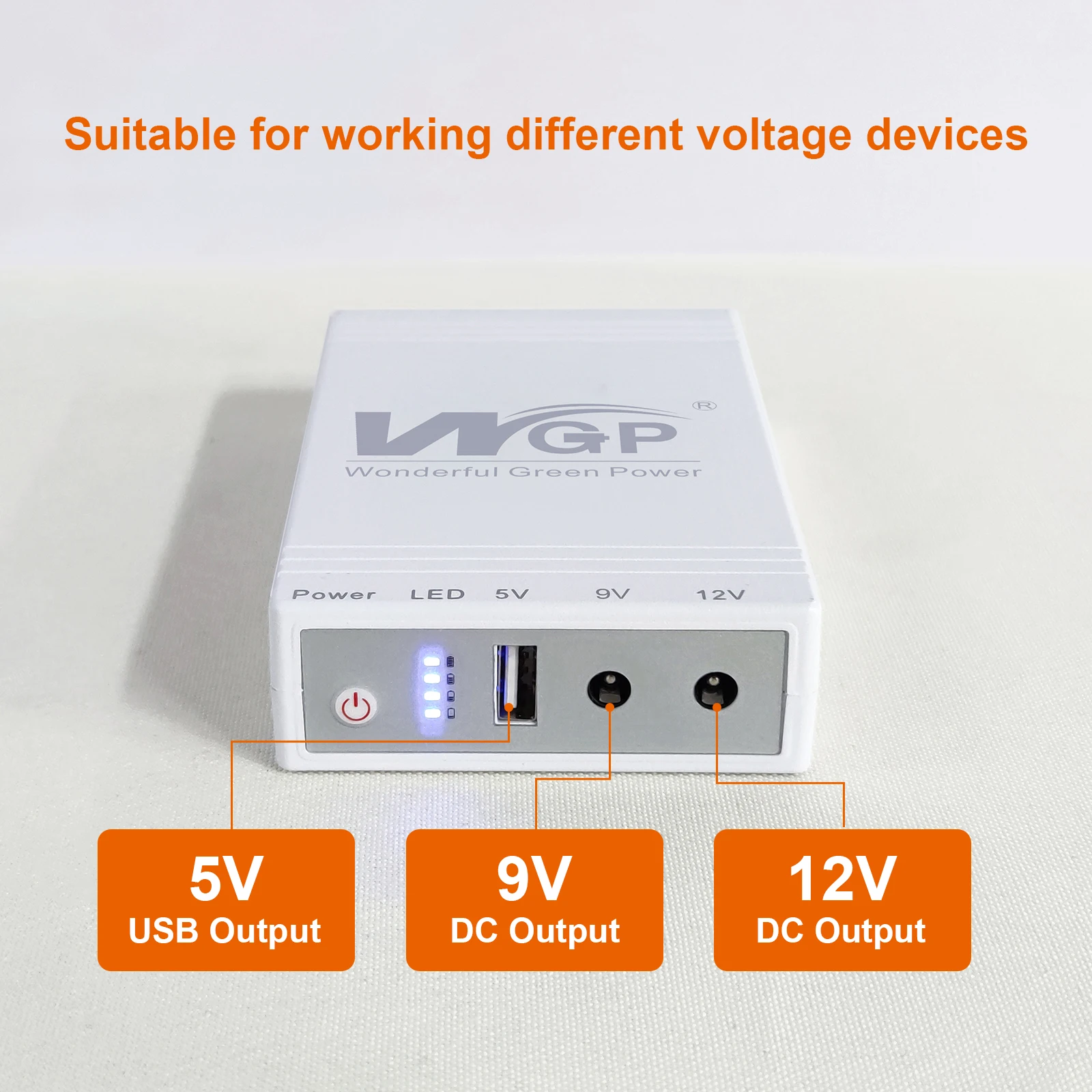 WGP Mini Ups 16000mAh Multiple Output Usb 5v Dc 9v 12v  Mini Ups for Wifi Router 12v Online UPS