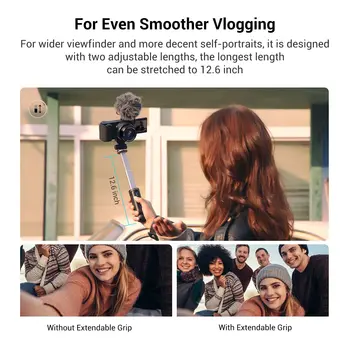 SmallRig Extendable Remote Wireless Camera Shooting Grip Vlogging Tripod Selfie Stick for Sony Canon Photo/Video/Zoom YouTube detail image