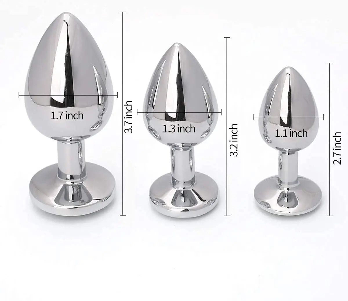 Metal Anal Plug for Women - Waterproof Stainless Steel BDSM Gift, OEM/ODM  Available, Various Sizes - Adult Online Shop