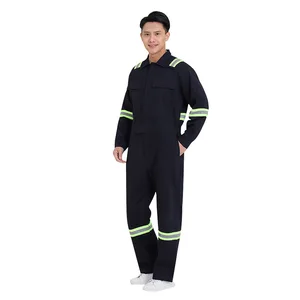 High Visibility Fluorescent Breathable Reflective Work Coveralls Mining Work Uniform Overall Jumpsuit