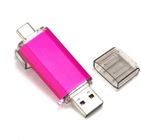 Wholesale 2.0 Type C USB Flash Drive Customizable 4GB to 128GB Memory Pen New U Disk with Metal Body