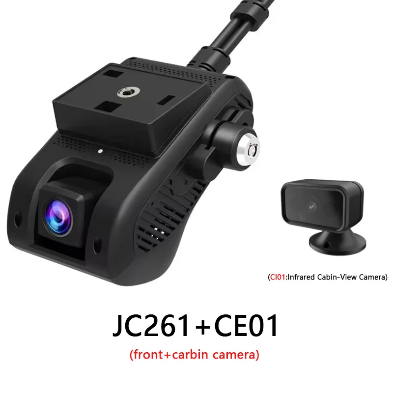 Jimi JC261P 4G Dash Cam with Dual Cameras, Live Streaming, GPS