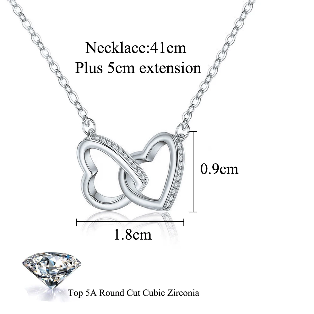 Collana a catena con scatola a forma di cuore in argento stampato S925 di lusso per regali di gioielli da sposa per feste di moda da donna acquista in modo economico - spedizione