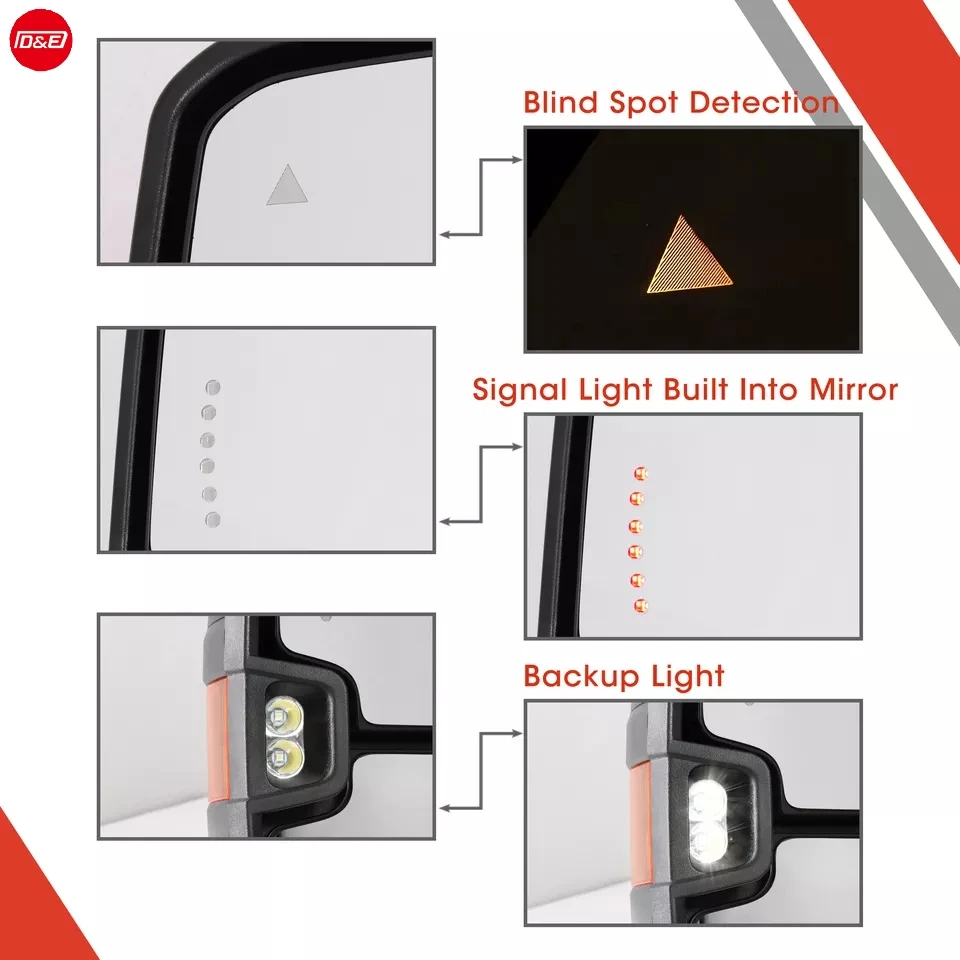 Abs Extendable Reversing Towing Mirrors For Toyota Tundra 20072021