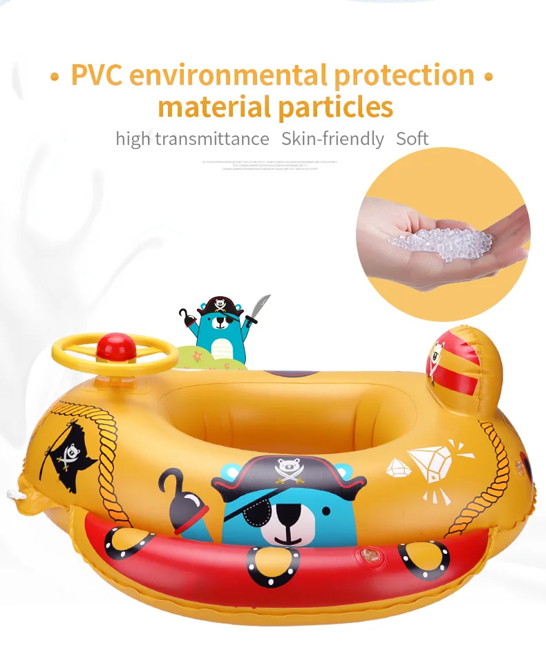 Swimbobo New Summer Indoor Outdoor Pirate Version Children Inflatable Floating Water Toy Baby Swimming Ring Kids Seat Float