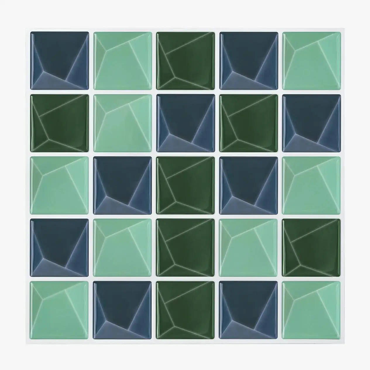 Modern Design Geometric Wall Stickers Waterproof Fireproof Peel Stick Panel Mosaic Tiles Kitchen Backsplash Factory Outlet