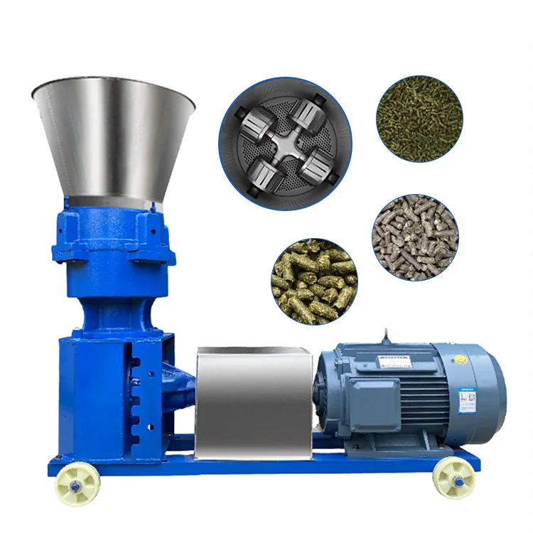 hot selling iron ore grass pelletizer animal four rollers feed making pellet machine without motor