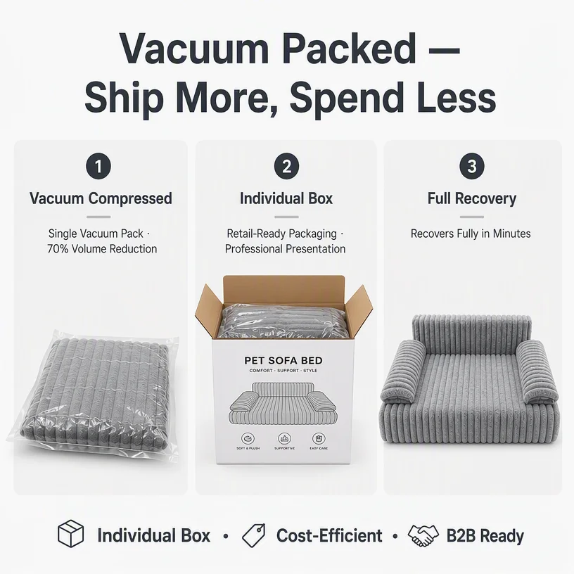 Cut Pile Corduroy Pet Sofa Bed — Product details 7