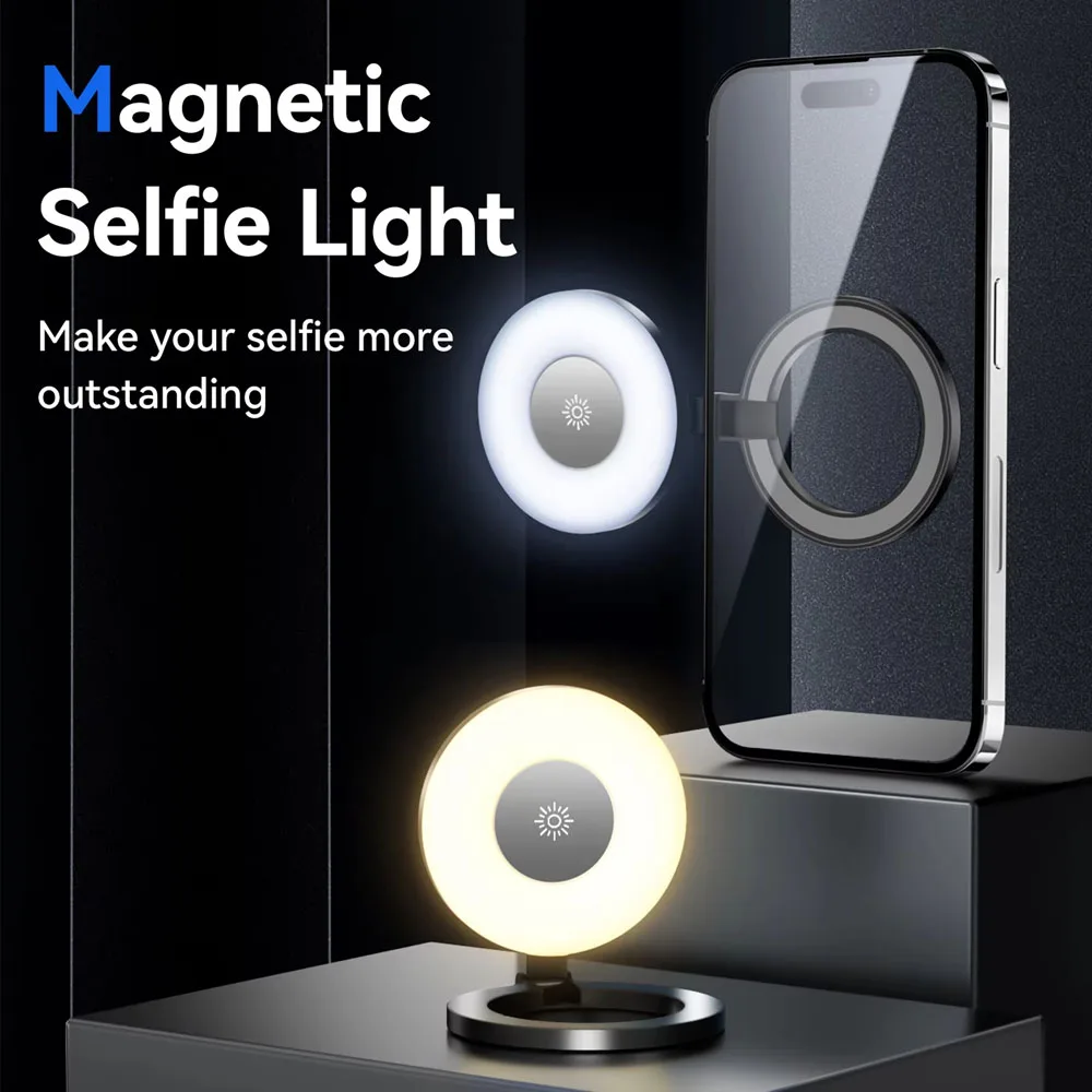 Magnetic Selfie Light Rechargeable Reversible Design Fill Light