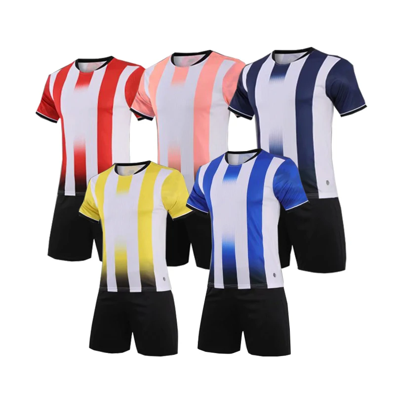 Source Professional Top Quality Custom Made 100% Polyester Plain Black  Football Shirts Soccer Team Uniform Set Soccer Jersey on m.