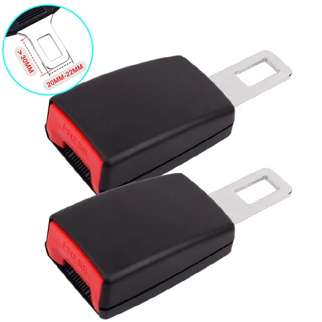 Car Auto Seat Belt Buckle Clip Extender Safety Stopper Plugs Fits Locking  Tongue Width 21mm